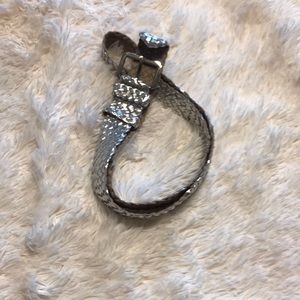 Silver braided belt